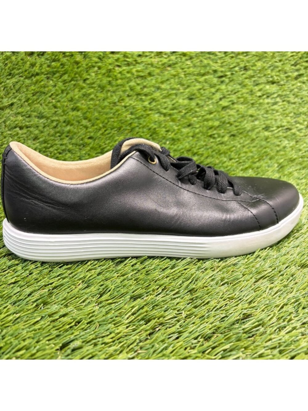 Cole Haan Grand Crosscourt II Women Size 8 Black Athletic Leather Shoes Sneakers